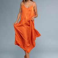 Maxi Trägerkleid, Orange, ADELE One Size Ilaylit