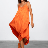 Maxi Trägerkleid, Orange, ADELE One Size Ilaylit