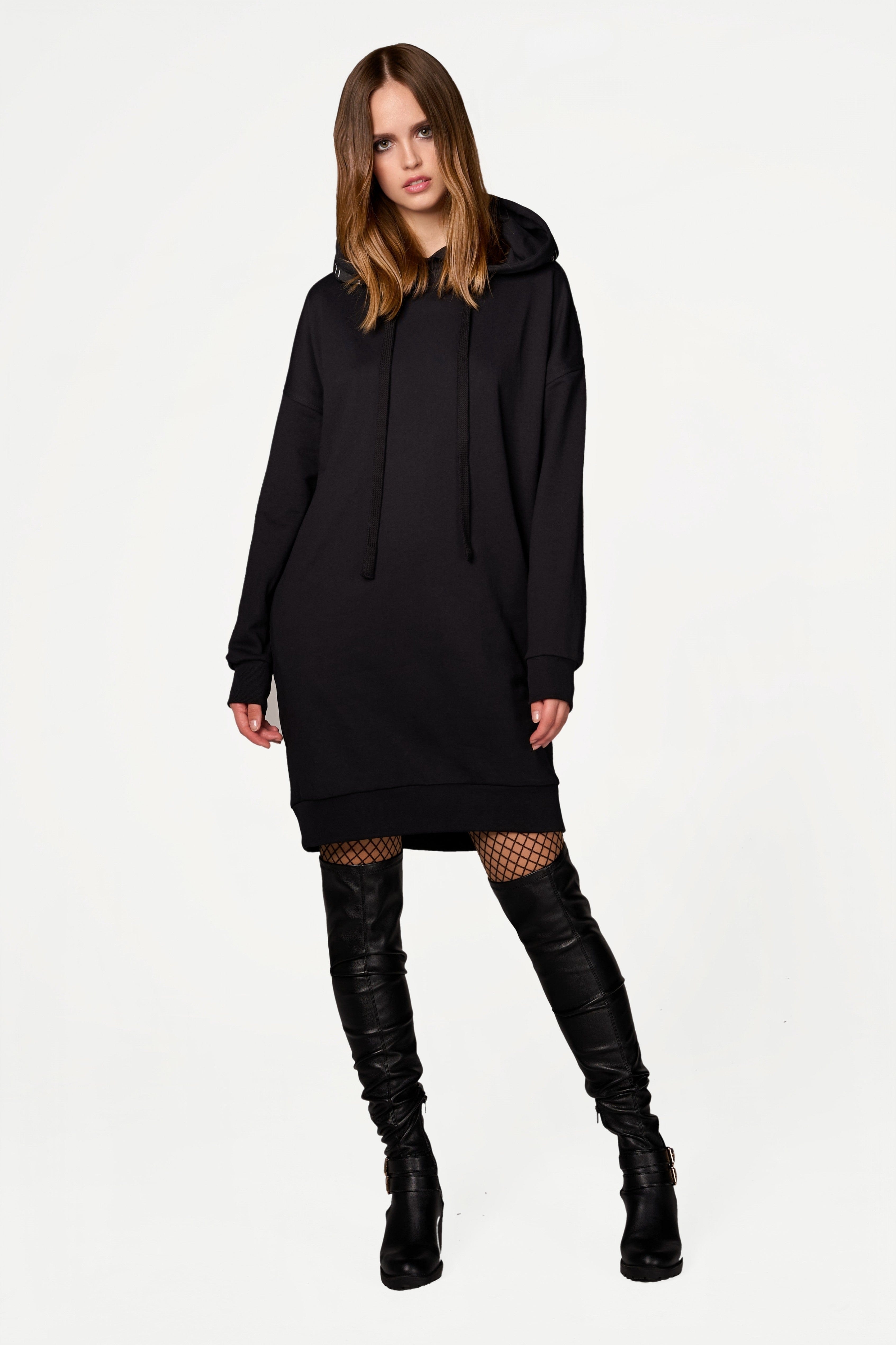 Mona Sweat Dress Black Ilaylit