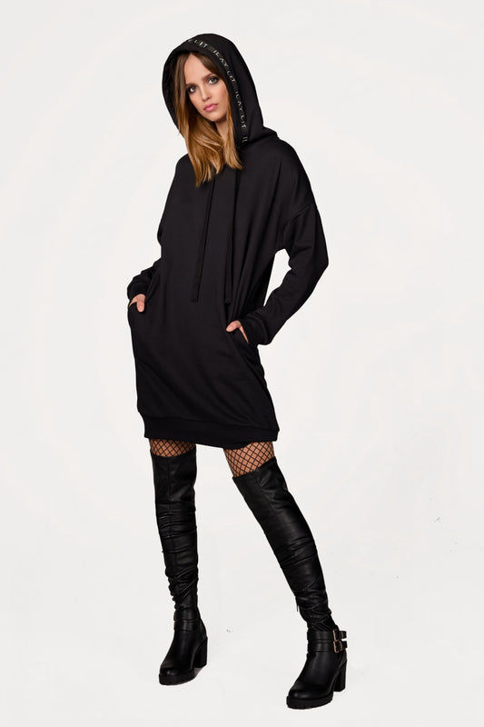 Mona Sweat Dress Black Ilaylit