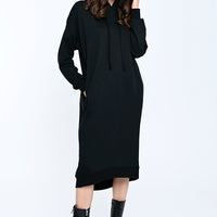 Mona Sweat Dress Black-Long Ilaylit