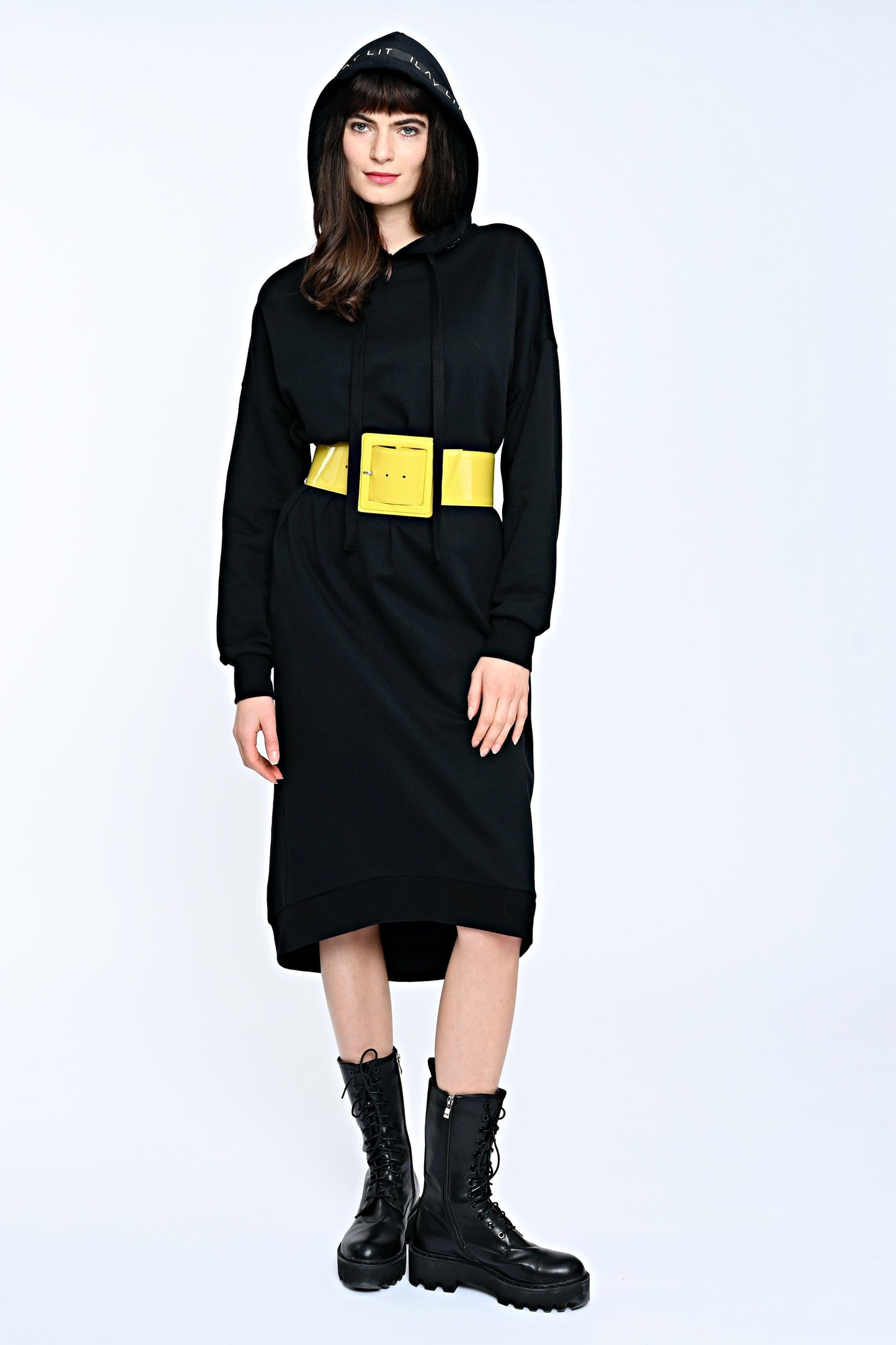 Mona Sweat Dress Black-Long Ilaylit