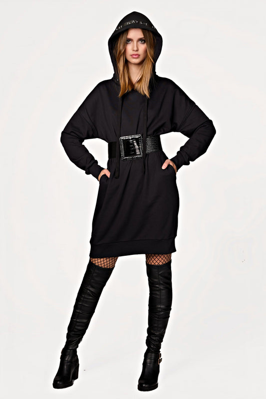 Mona Sweat Dress Black XS Ilaylit