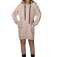 Mona Sweat Dress Taupe Ilaylit