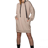 Mona Sweat Dress Taupe Ilaylit
