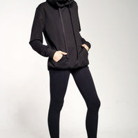 Ike Double Cap Hoodie UNISEX bis XXL BLACK