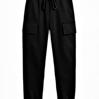 Riley Cargo Jogger Pants- Black Raw Edge Ilaylit