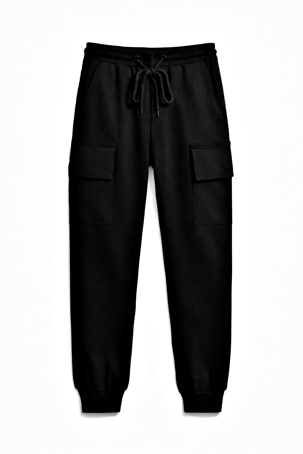 Riley Cargo Jogger Pants- Black Raw Edge Ilaylit