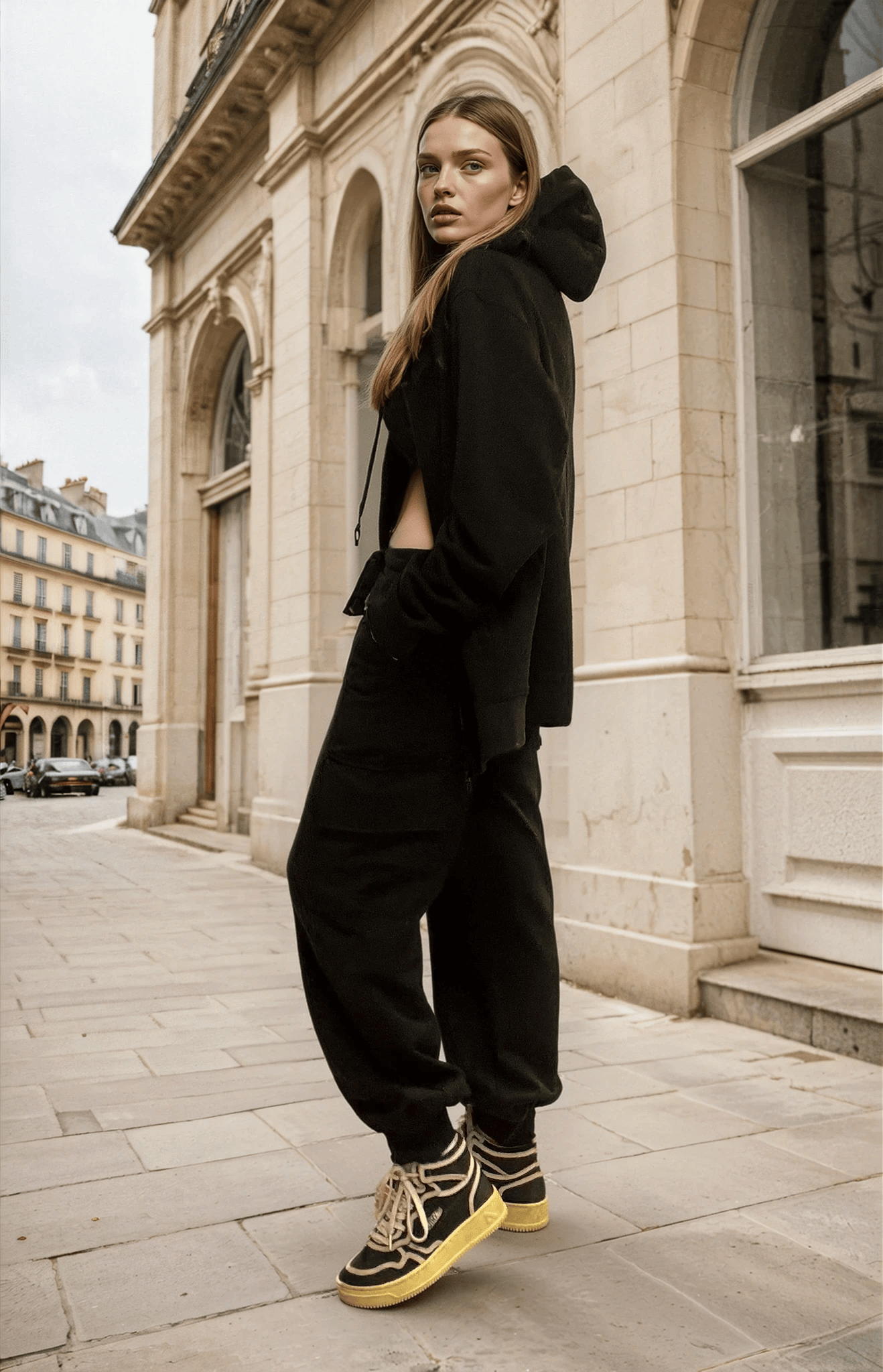 Riley Cargo Jogger Pants- Black Raw Edge Ilaylit