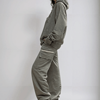 Riley Cargo Jogger Pants- Melange Raw Edge Ilaylit