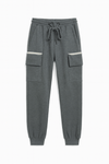 Riley Cargo Jogger Pants- Melange Raw Edge XS Ilaylit