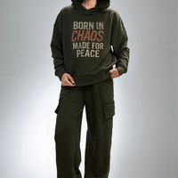 Riley Cargo Jogger Pants- Olive Raw Edge Ilaylit
