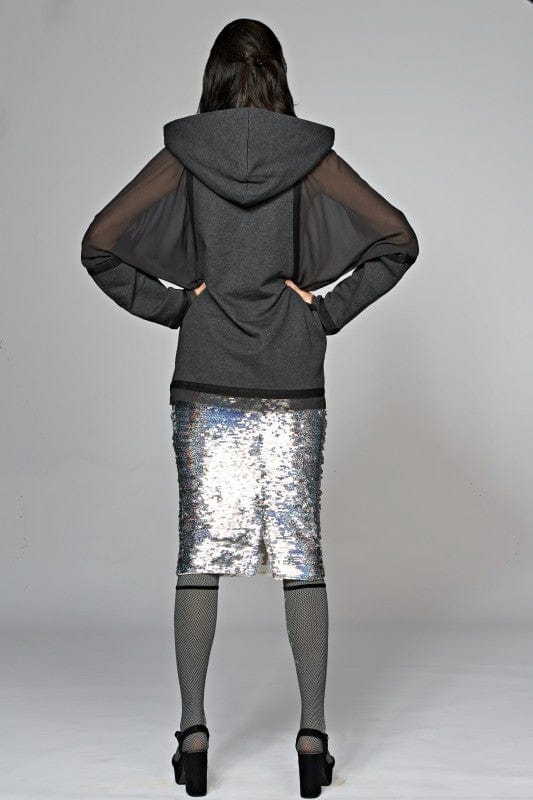 See Through Seidenhoodie Gray S Ilaylit