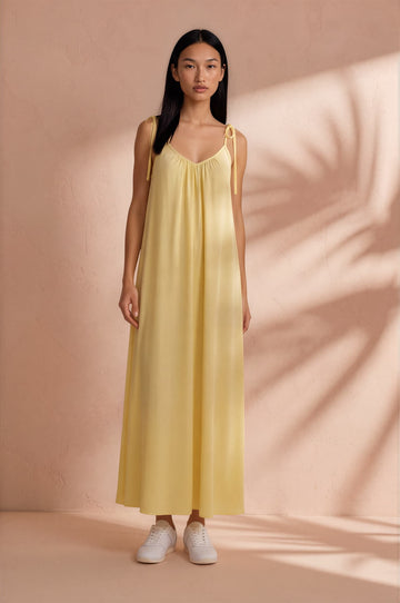 Trägerkleid, Maxi- Claude- Lemon Ilaylit