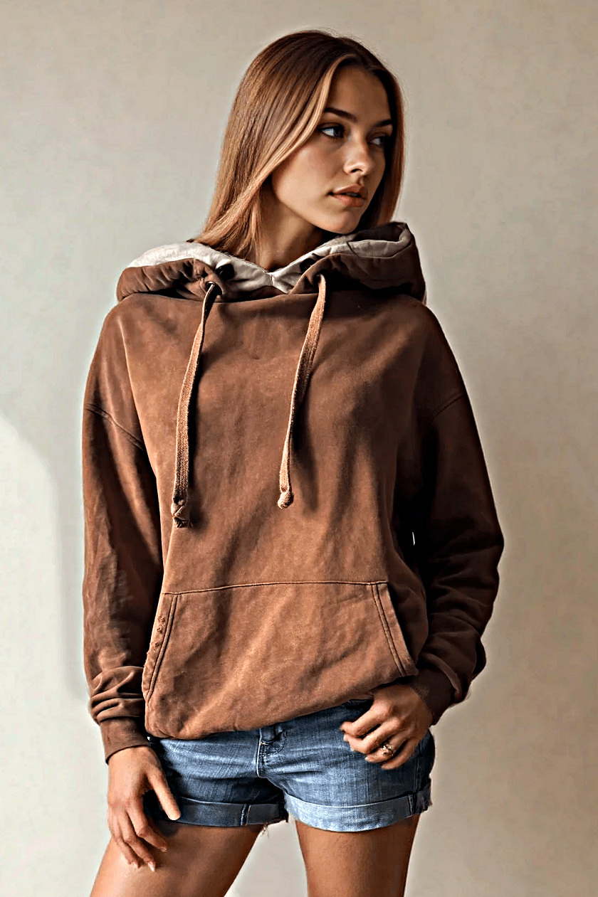 Val Hoodie Vintage Washed Handmade Ilaylit