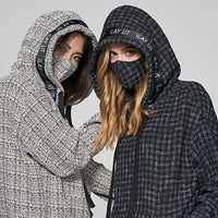 Zoe Bouclé Hoodie Dark Blue L Ilaylit