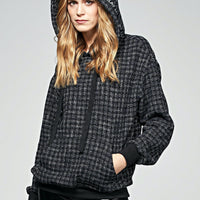 Zoe Bouclé Hoodie Dark Blue L Ilaylit