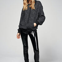 Zoe Bouclé Hoodie Dark Blue L Ilaylit