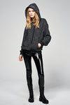 Zoe Bouclé Hoodie Dark Blue L Ilaylit