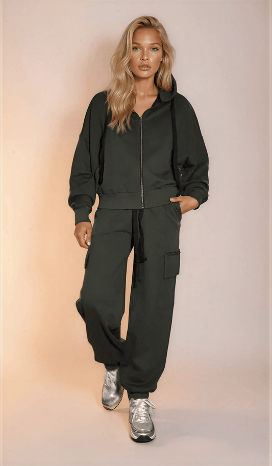 Zoodie Short Zip Jacket- Bold Urban- Olive Ilaylit